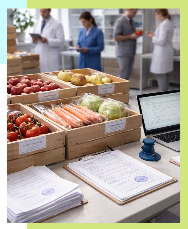 Сертификация овощей и фруктов в Ступине от 8835 р. | Алешин-Стп