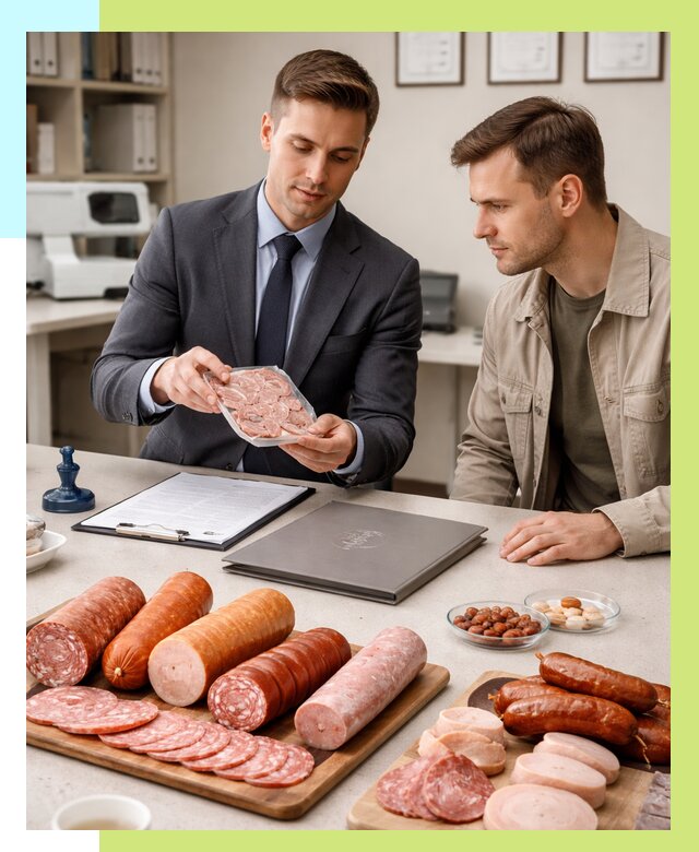 Сертификация колбасных изделий в Ступине от 7796 р. | Алешин-Стп