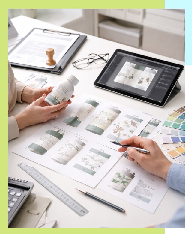 Профессиональная разработка дизайна и текста этикетки продукции в Ступине