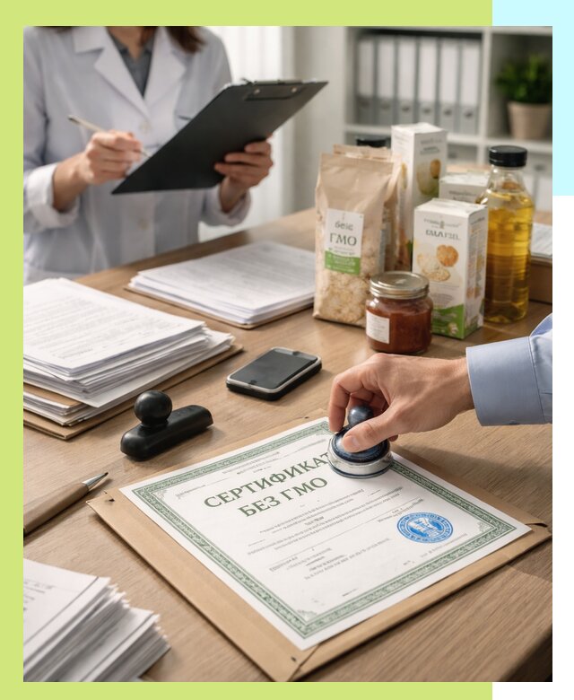 Получение сертификата Без ГМО для продукции в Ступине